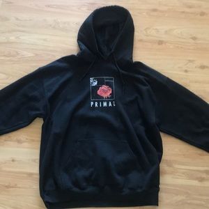 Black primal oversized hoodie